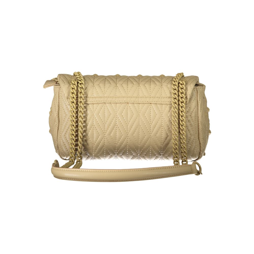 Beige Polyurethane Women Shoulder Bag