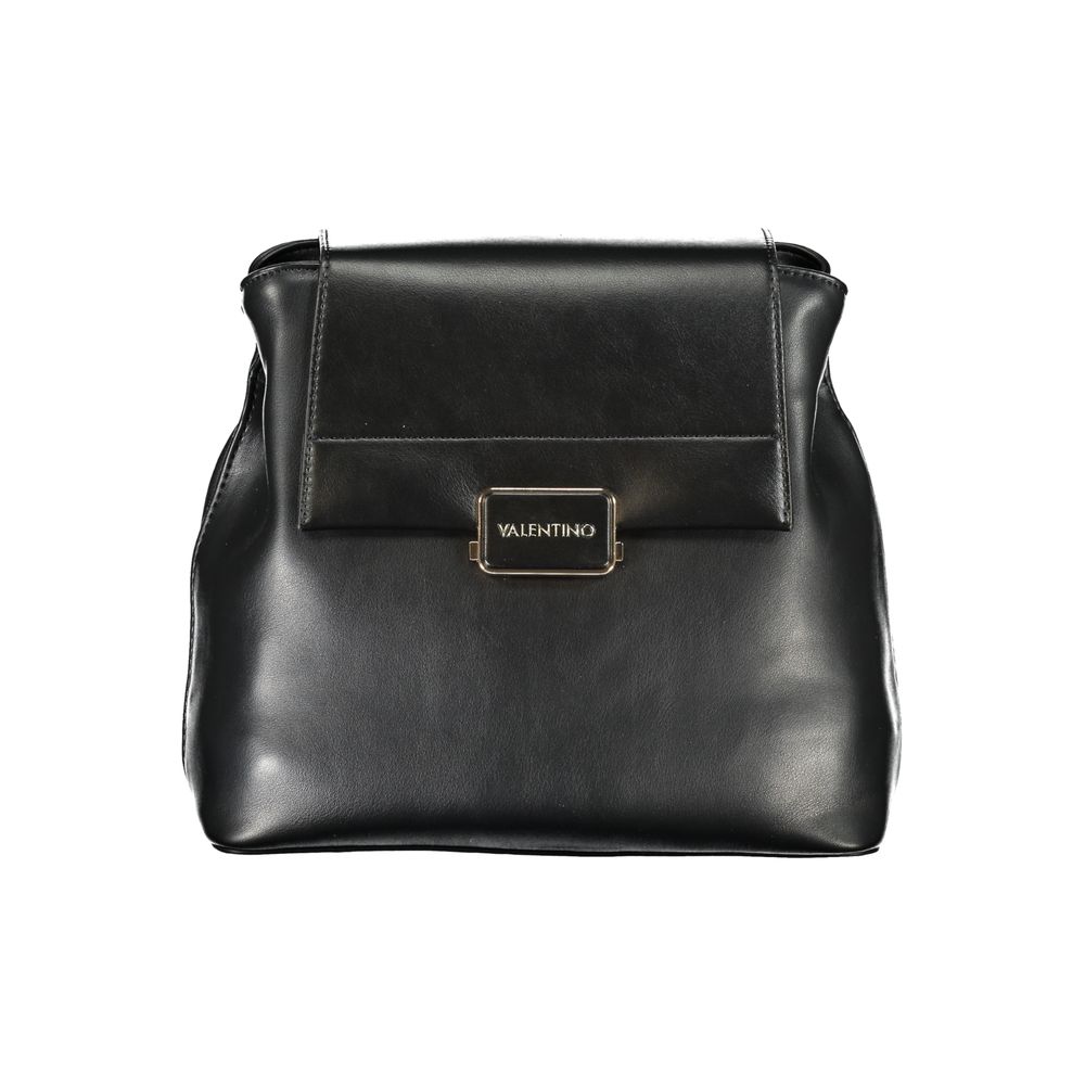 Black Polyurethane Women Backpack
