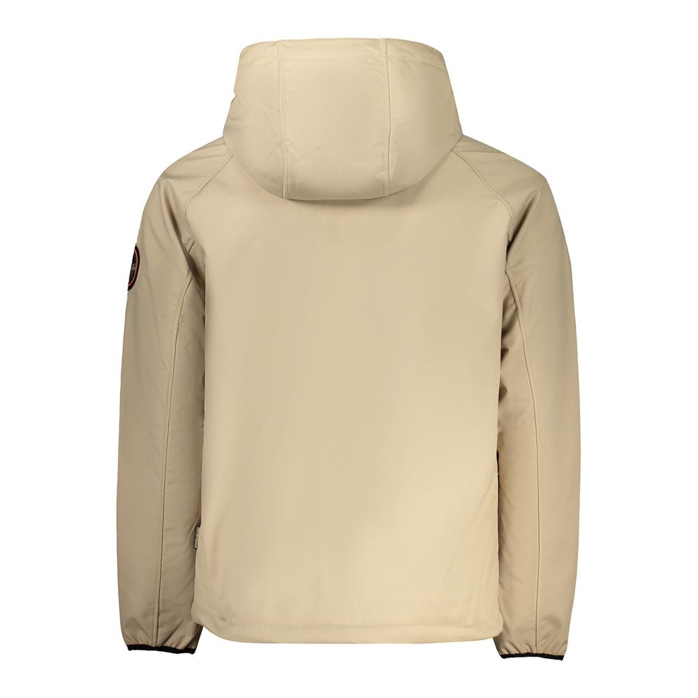 Beige Polyester Men's Jacket
