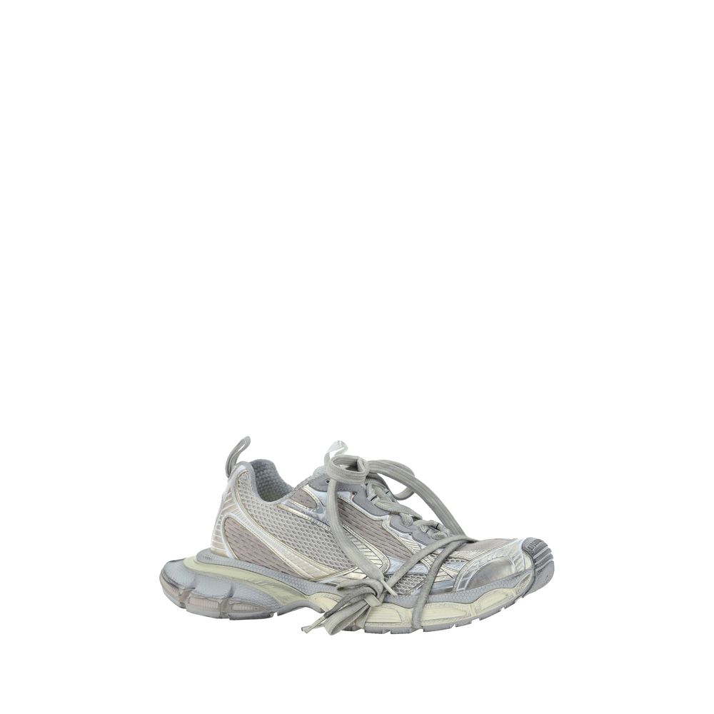 Gray Polyethylene Athletic Sneakers