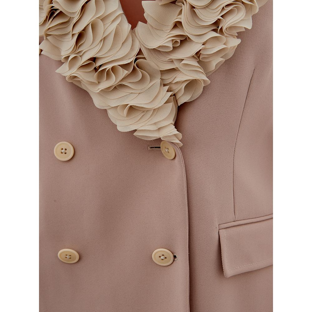 Gray Polyester Coat