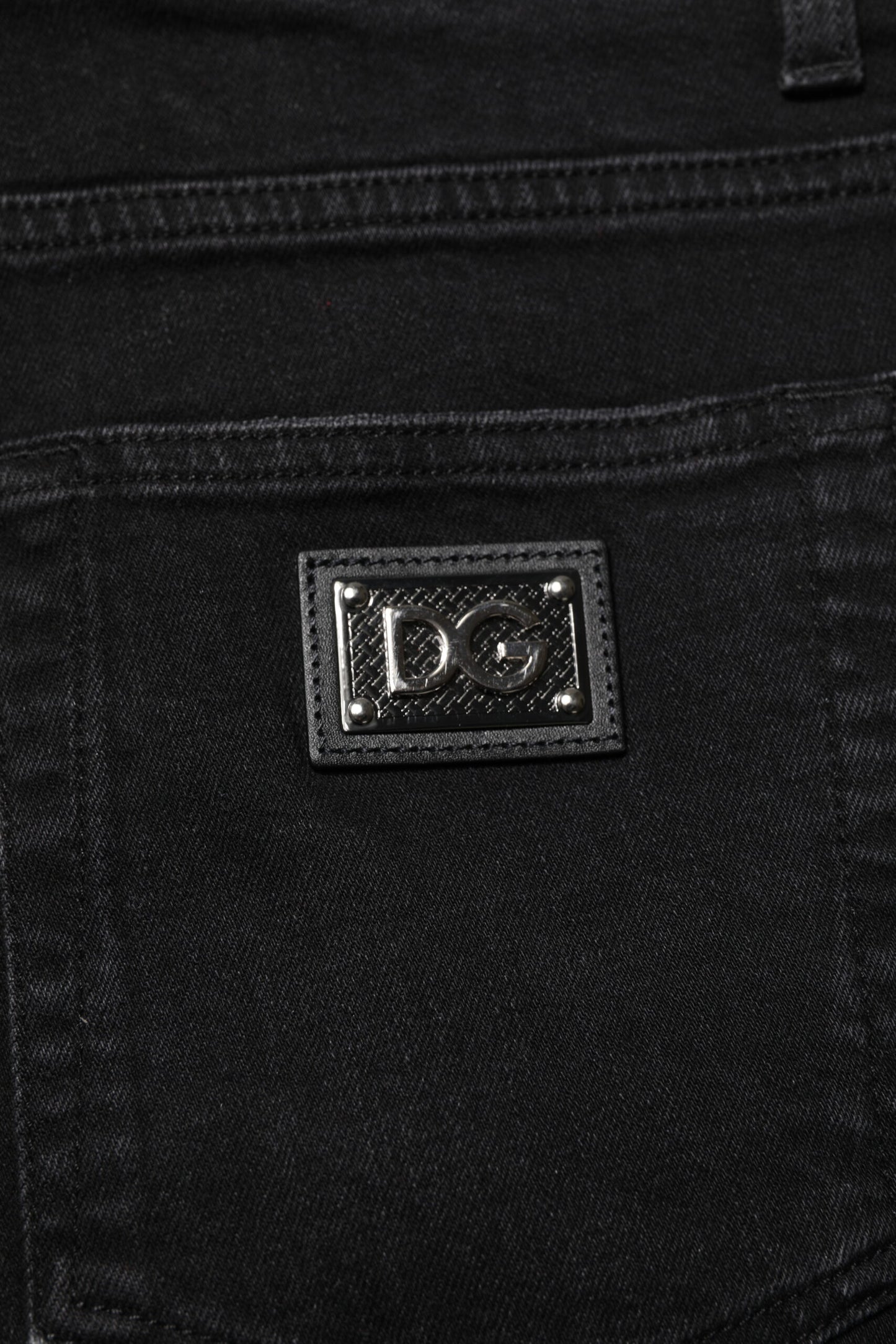 Black Cotton Skinny Men Denim Jeans