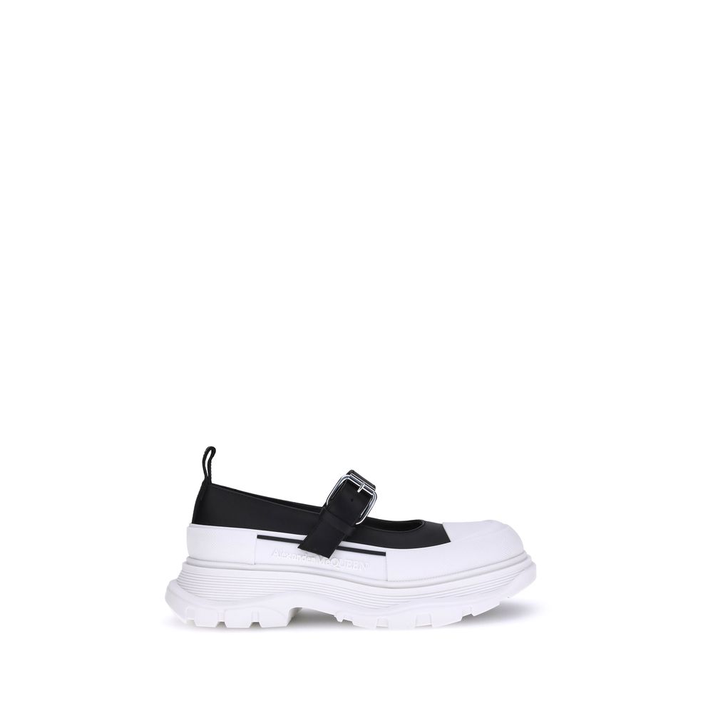 Black Calf Leather Bos Taurus Ballet Flats