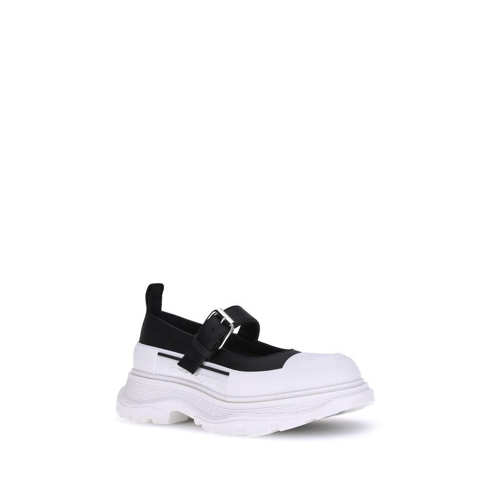 Black Calf Leather Bos Taurus Ballet Flats