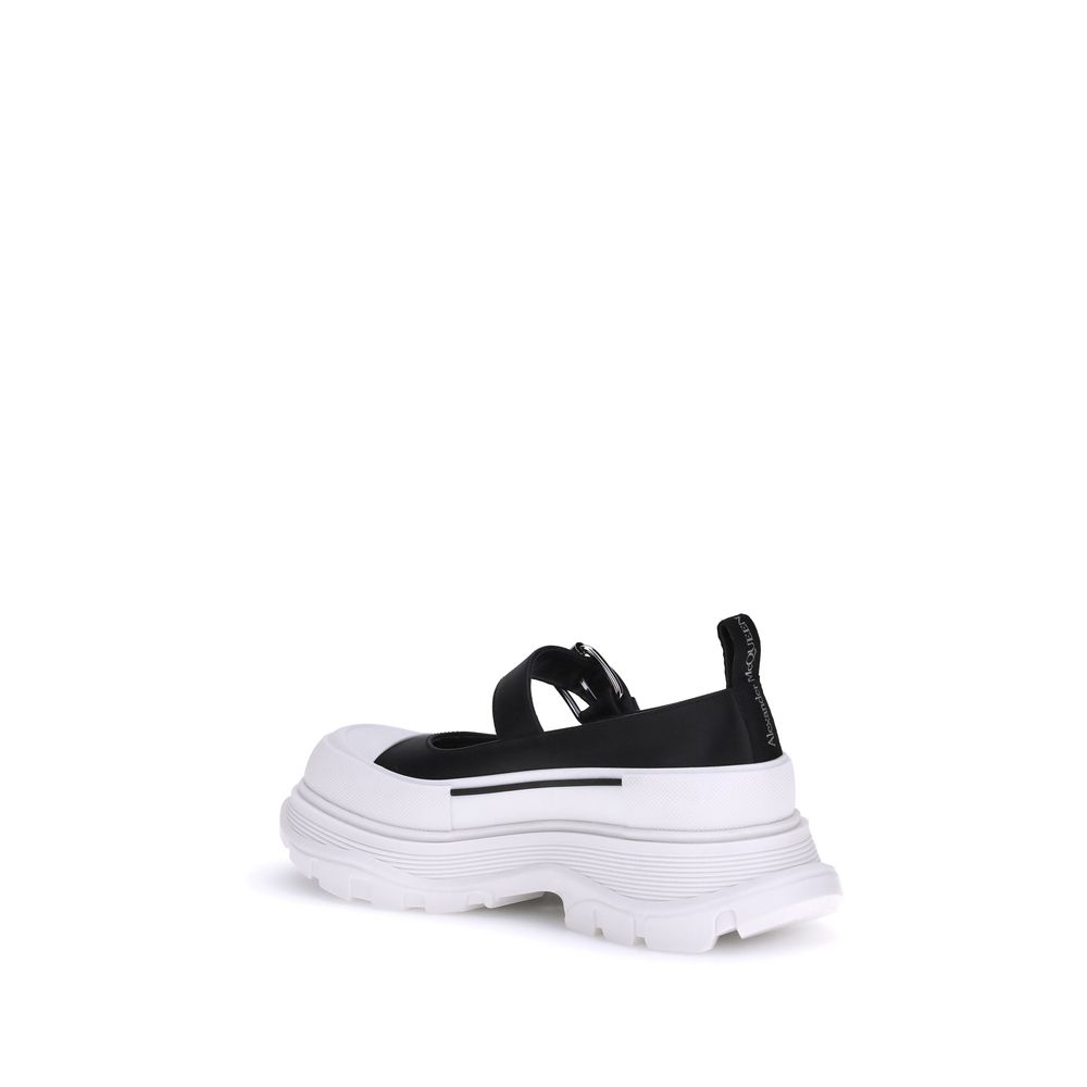 Black Calf Leather Bos Taurus Ballet Flats