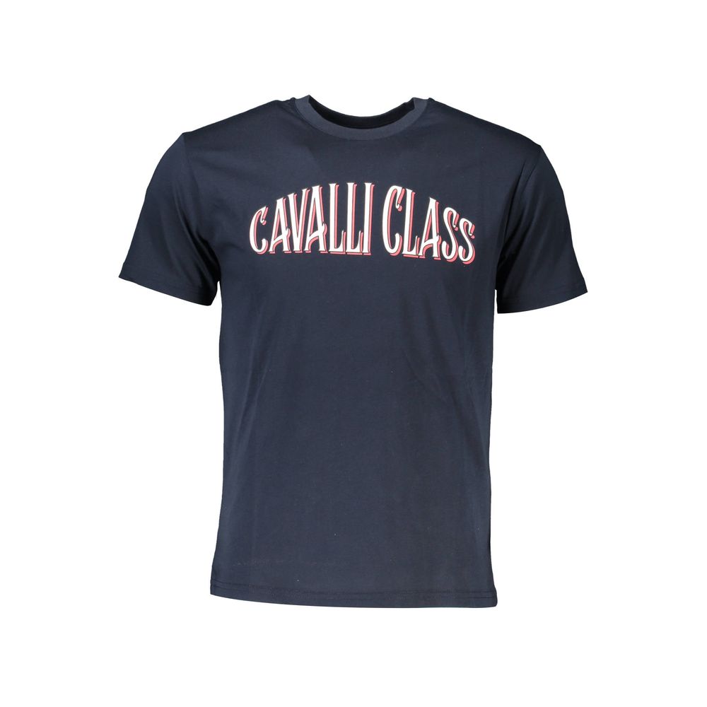 Blue Cotton Men T-Shirt