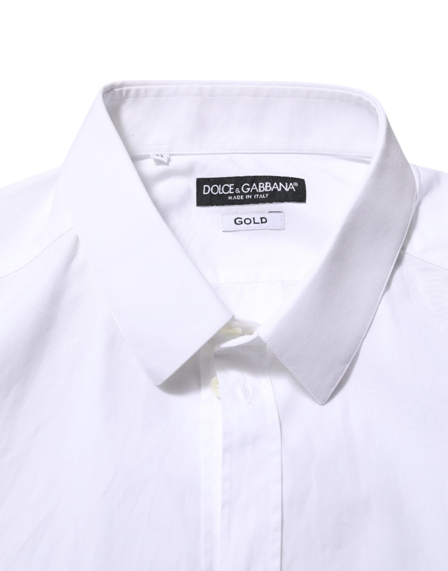White Cotton Long Sleeves GOLD Formal Shirt