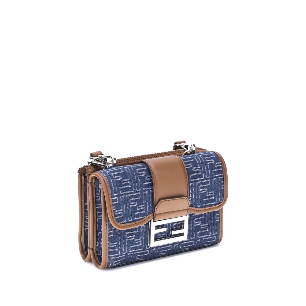 Blue Cotton Shoulder Bag