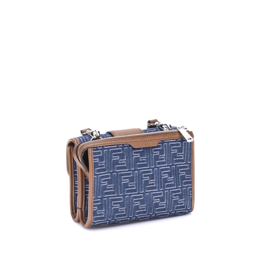 Blue Cotton Shoulder Bag