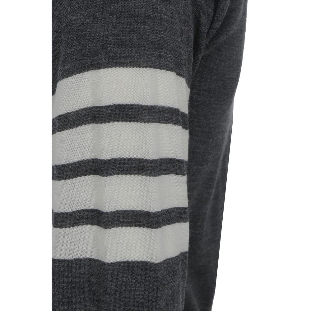 Gray Fleece Wool Cardigan