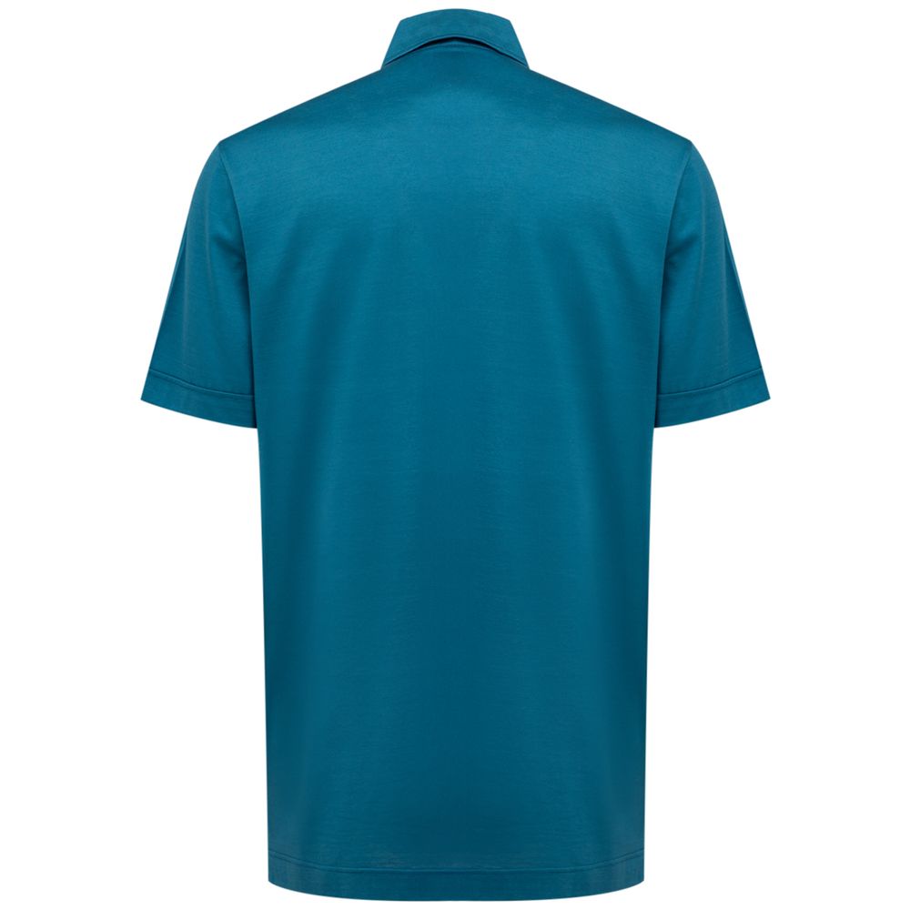 Blue Cotton Shortsleeve Shirt