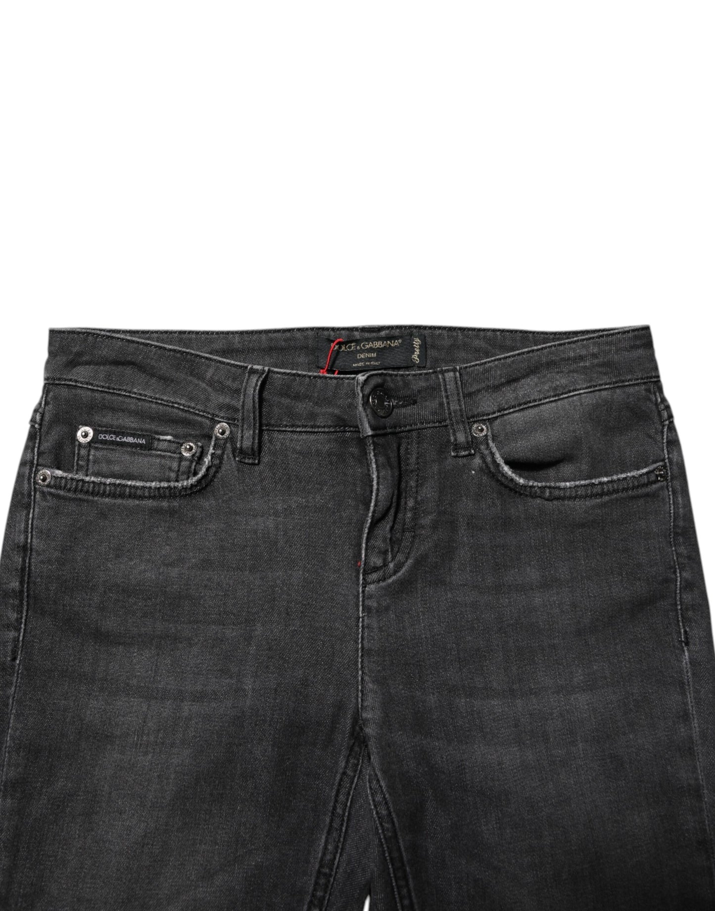 Black Cotton Low Waist Skinny Denim Jeans