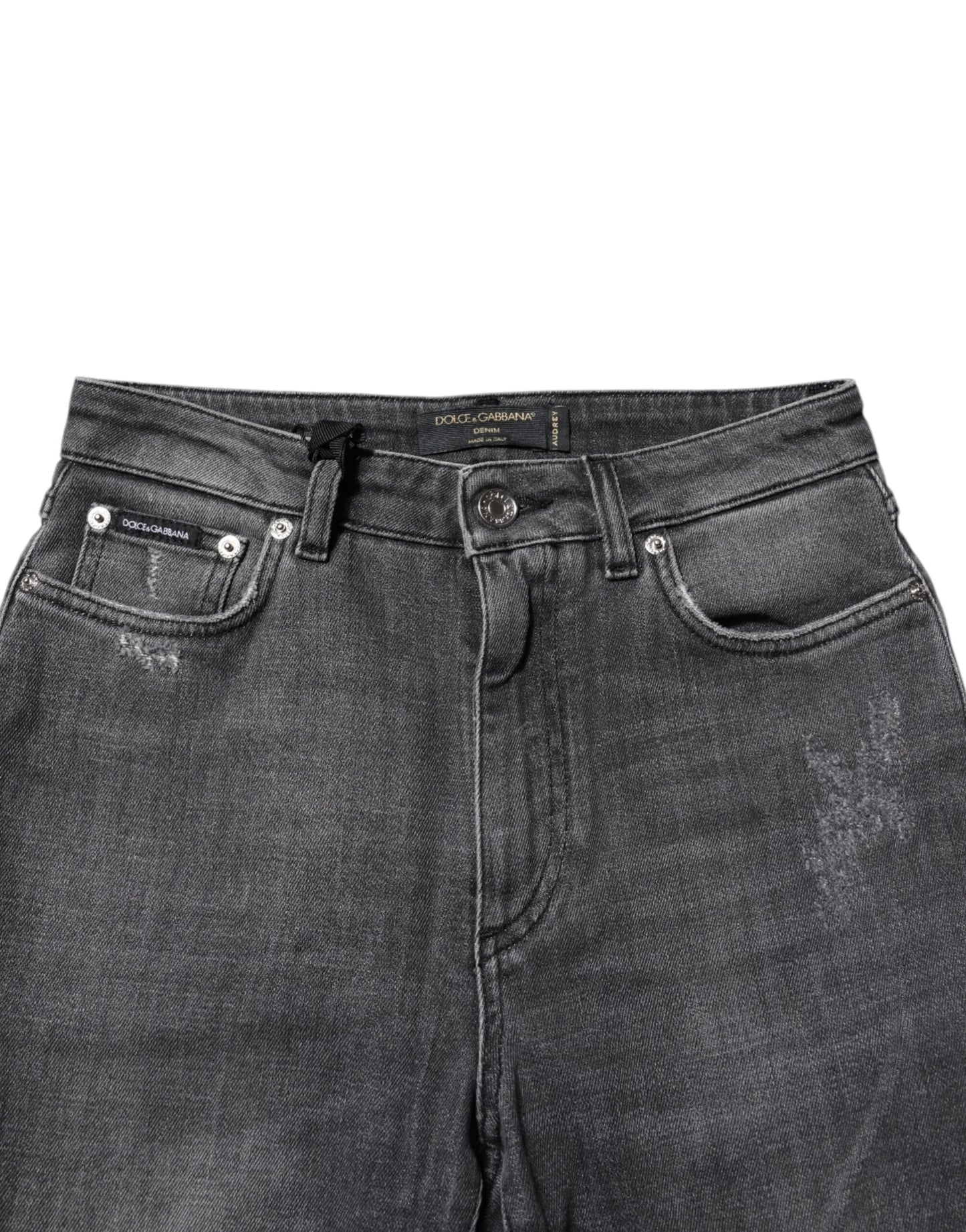Dark Gray AUDREY Cotton Skinny Denim Jeans