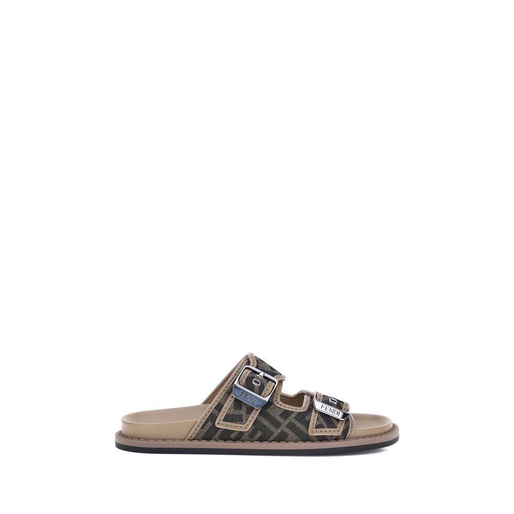 Brown Calf Leather Bos Taurus Sandals
