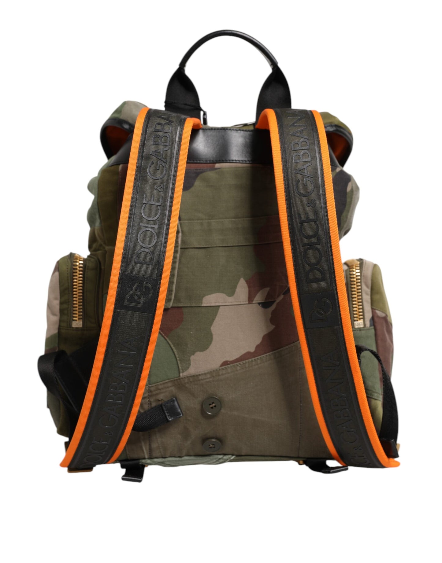 Military Green Patchwork Rucksack Backpack Bag