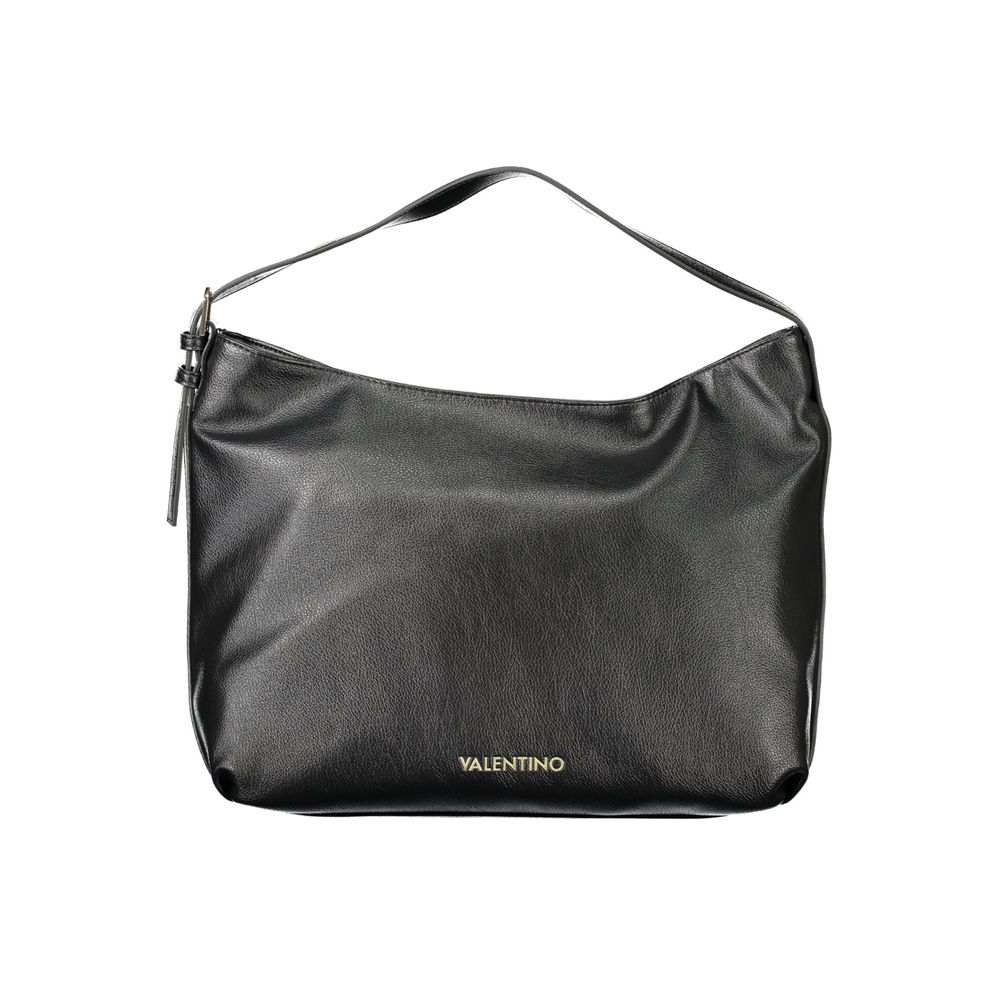 Black Polyurethane Women Handbag
