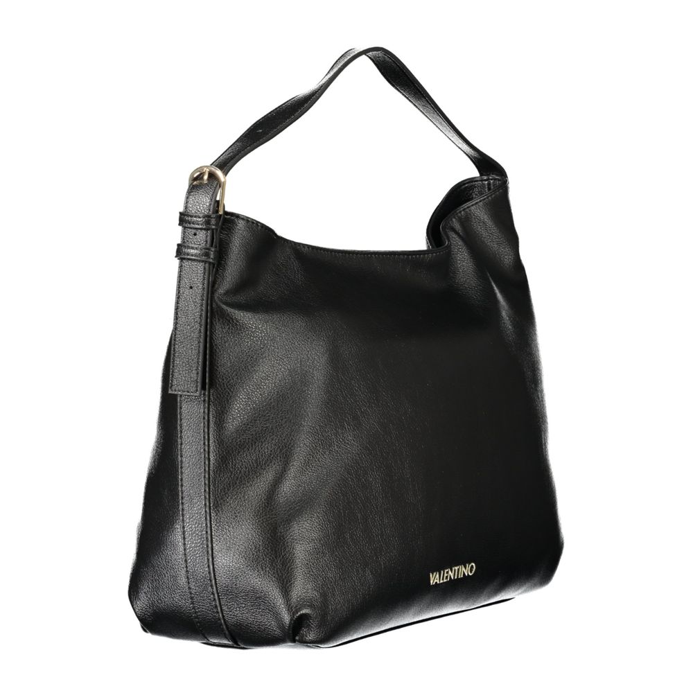Black Polyurethane Women Handbag