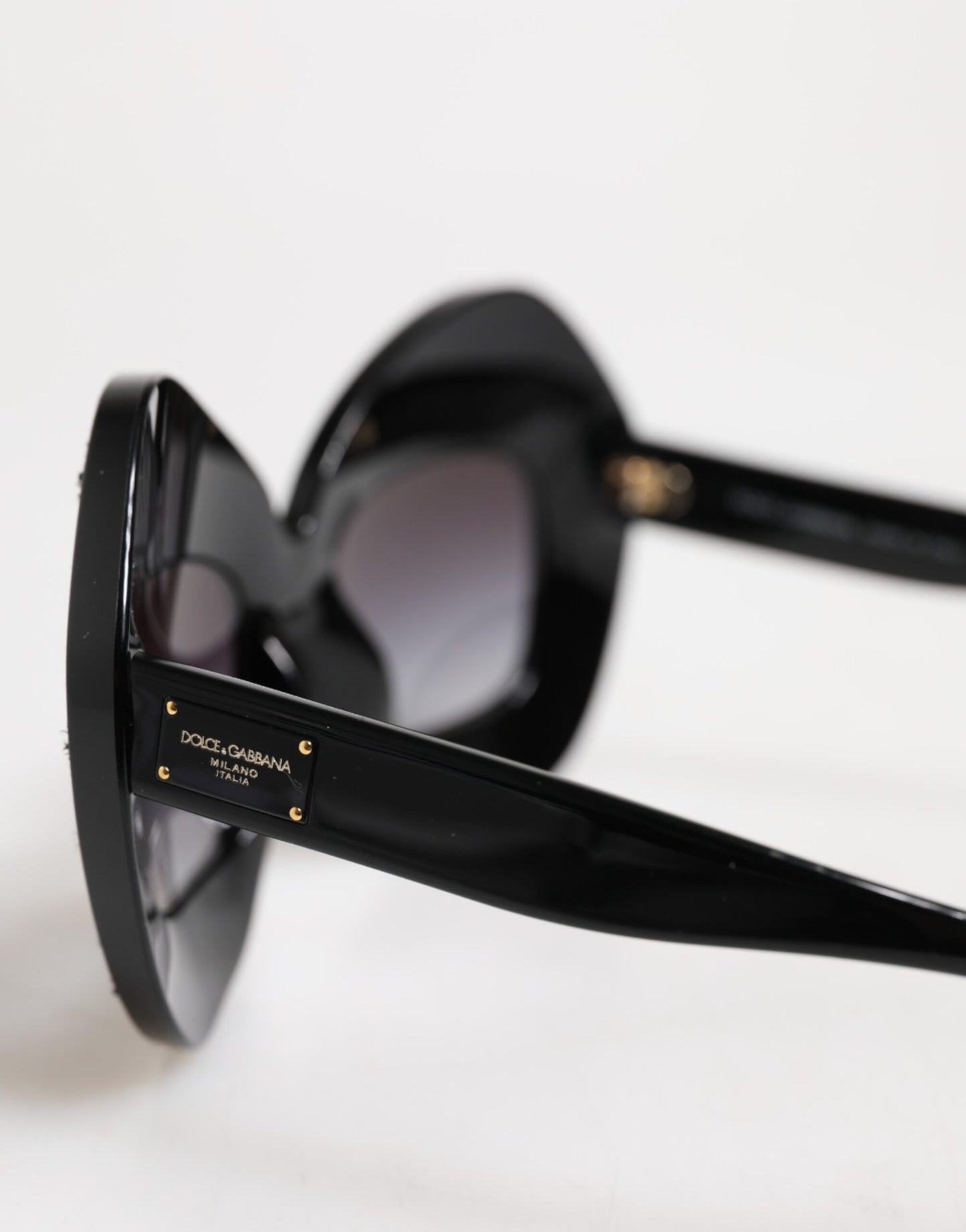 Black White PIED DE POULE Print Oversized Shades Sunglasses