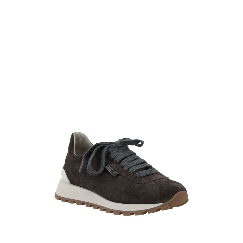 Black Calf Leather Bos Taurus Platform Sneakers