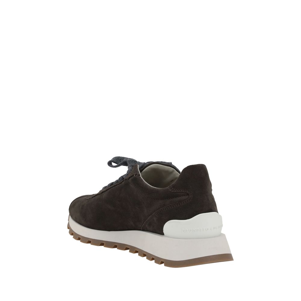Black Calf Leather Bos Taurus Platform Sneakers