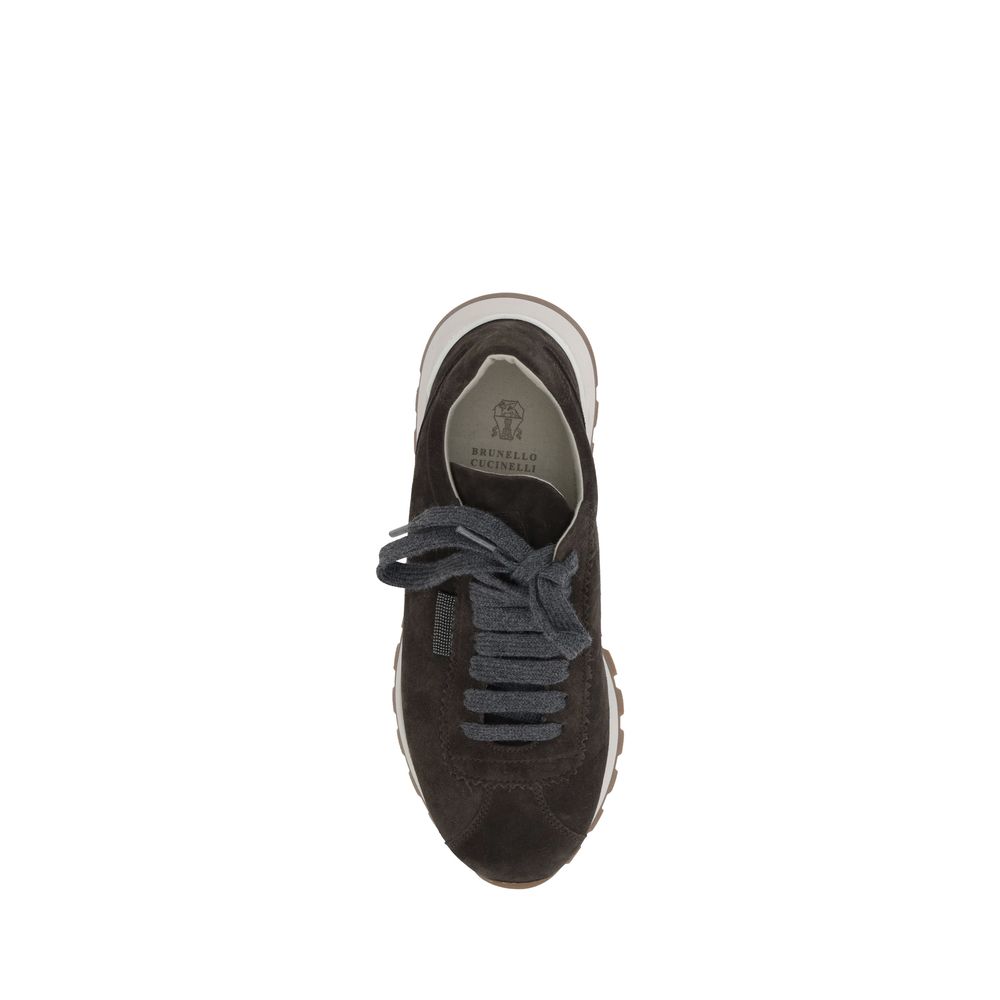 Black Calf Leather Bos Taurus Platform Sneakers