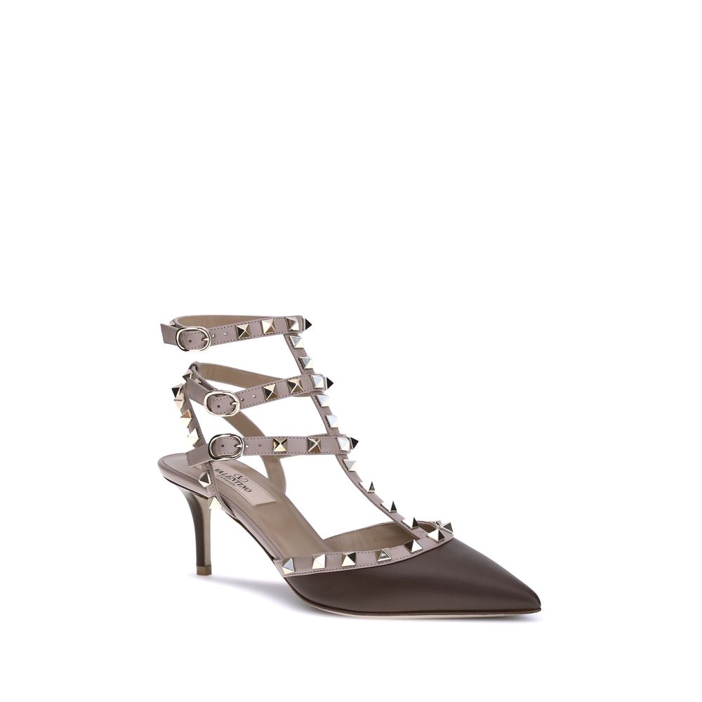Brown Calf Leather Bos Taurus High Heel Pumps
