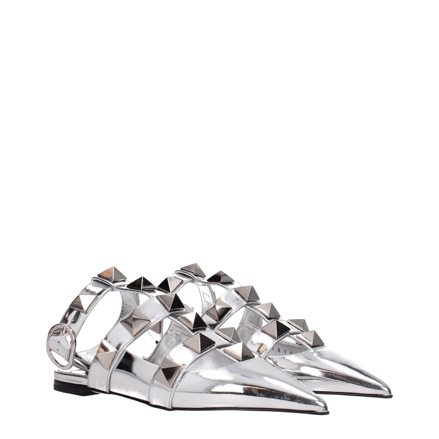 Gray Leather Sandals