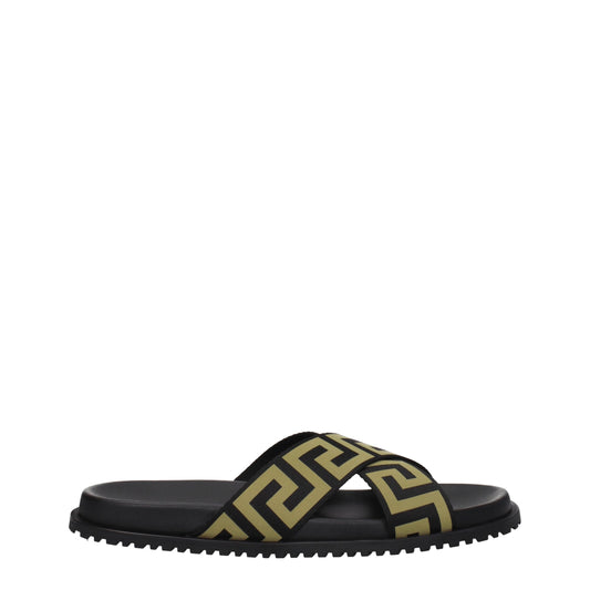 Black Fabric Slippers