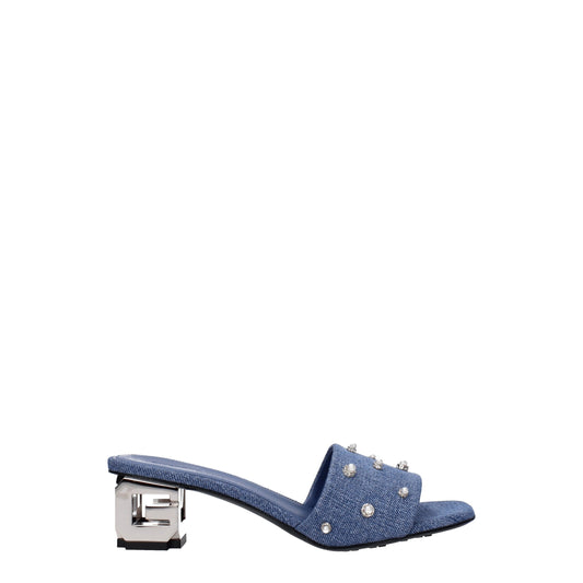 Blue Fabric Sandals