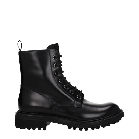 Black Leather Ankle Boots