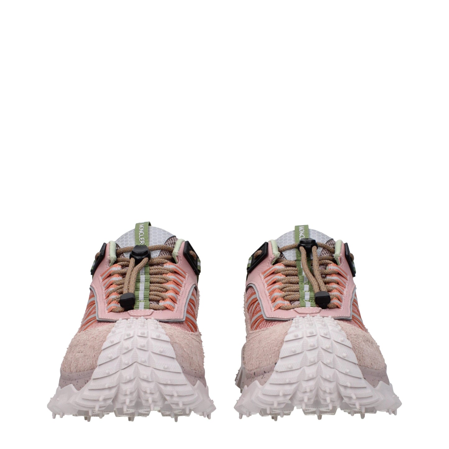 Pink Leather Athletic Sneakers