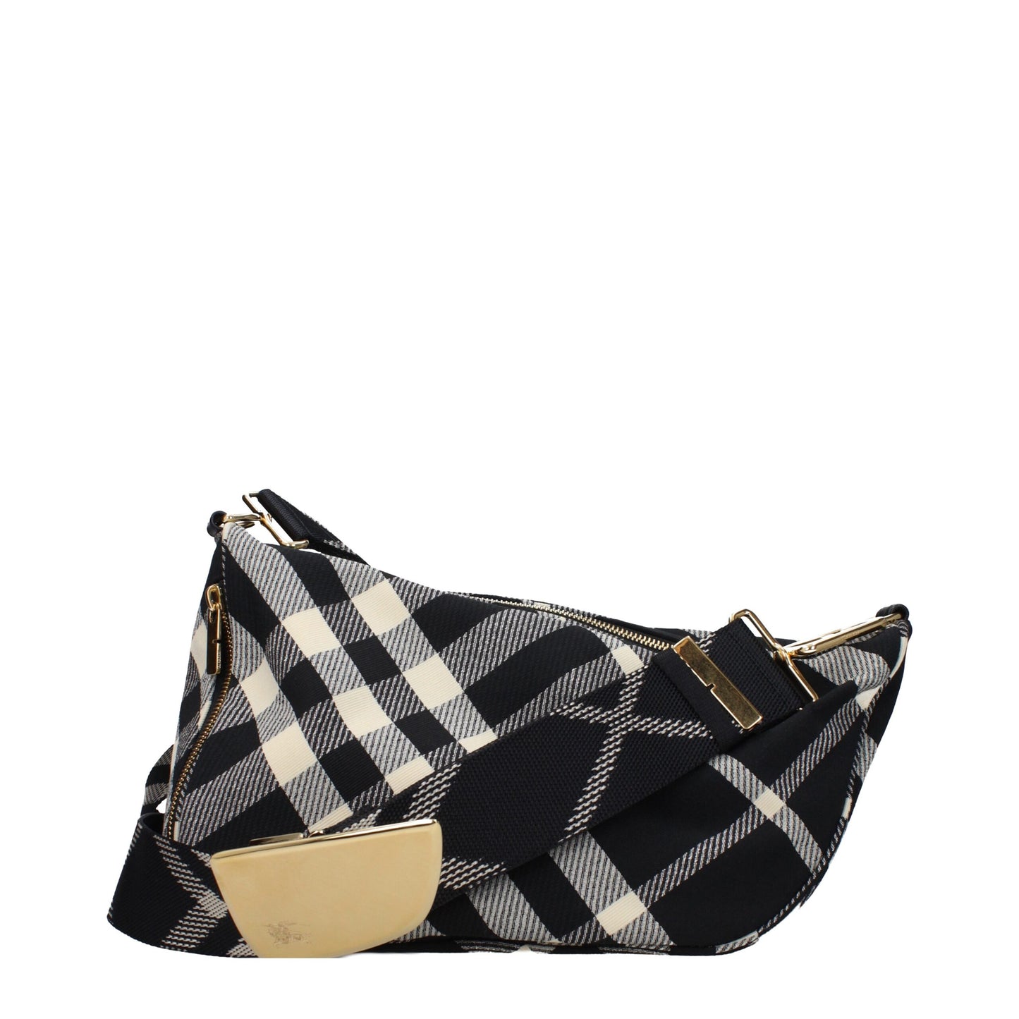 Black Fabric Crossbody Bag