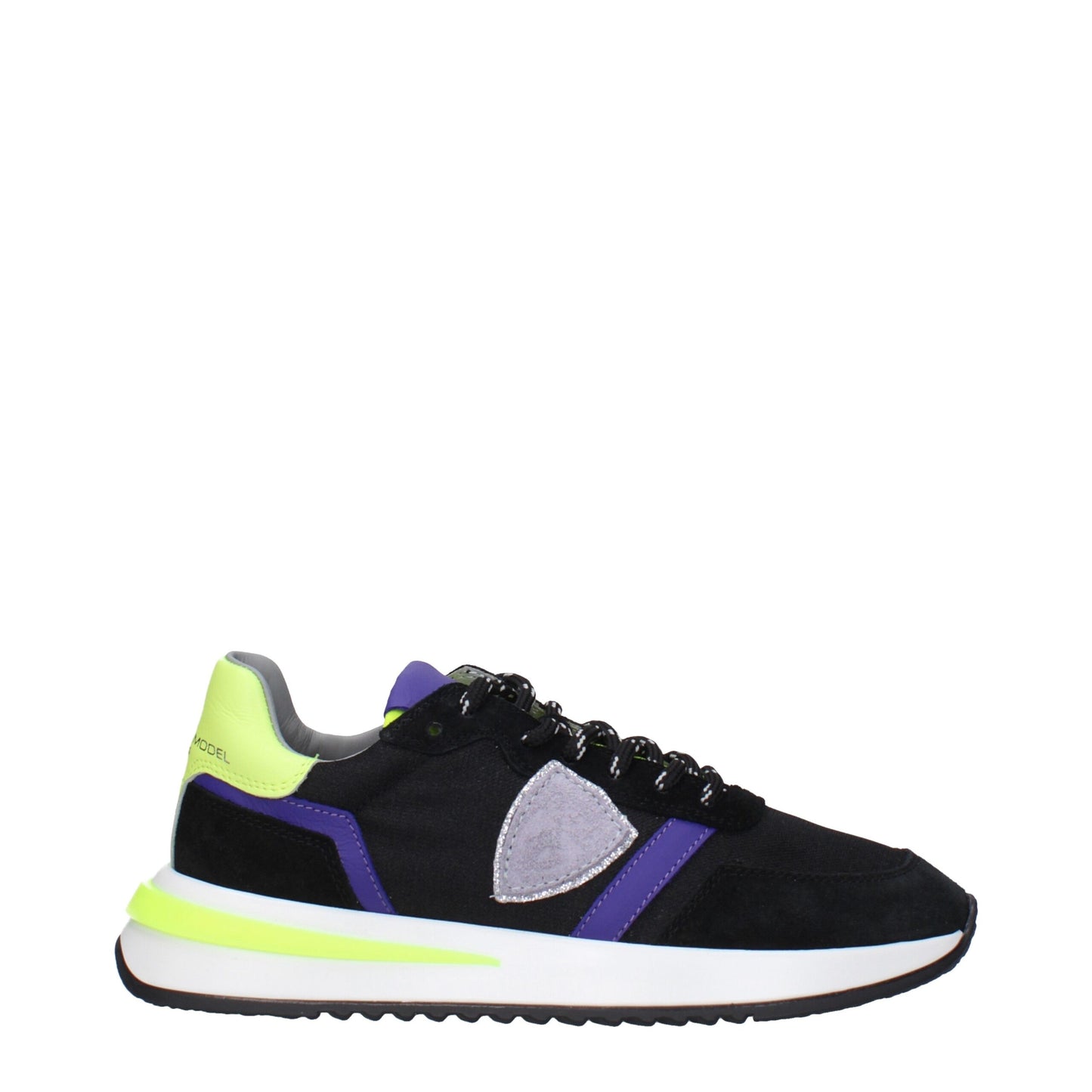 Black Fabric Athletic Sneakers