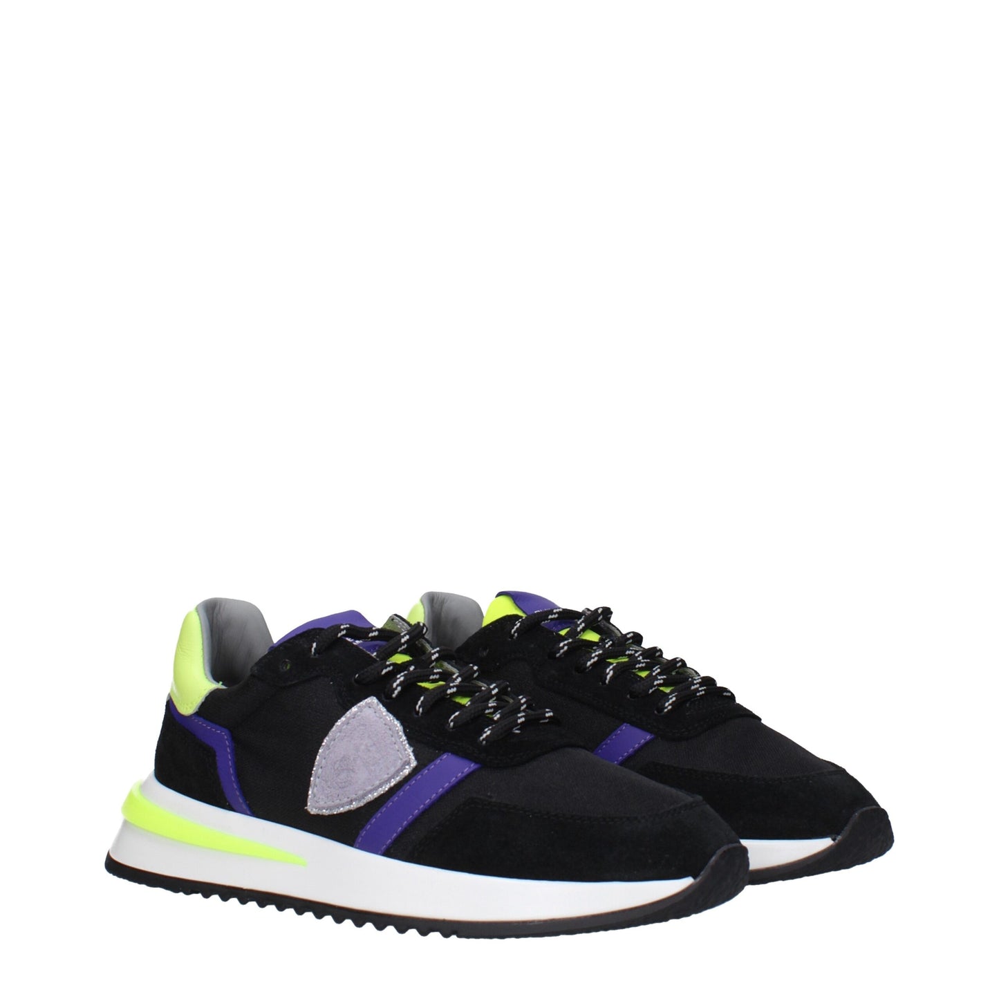 Black Fabric Athletic Sneakers