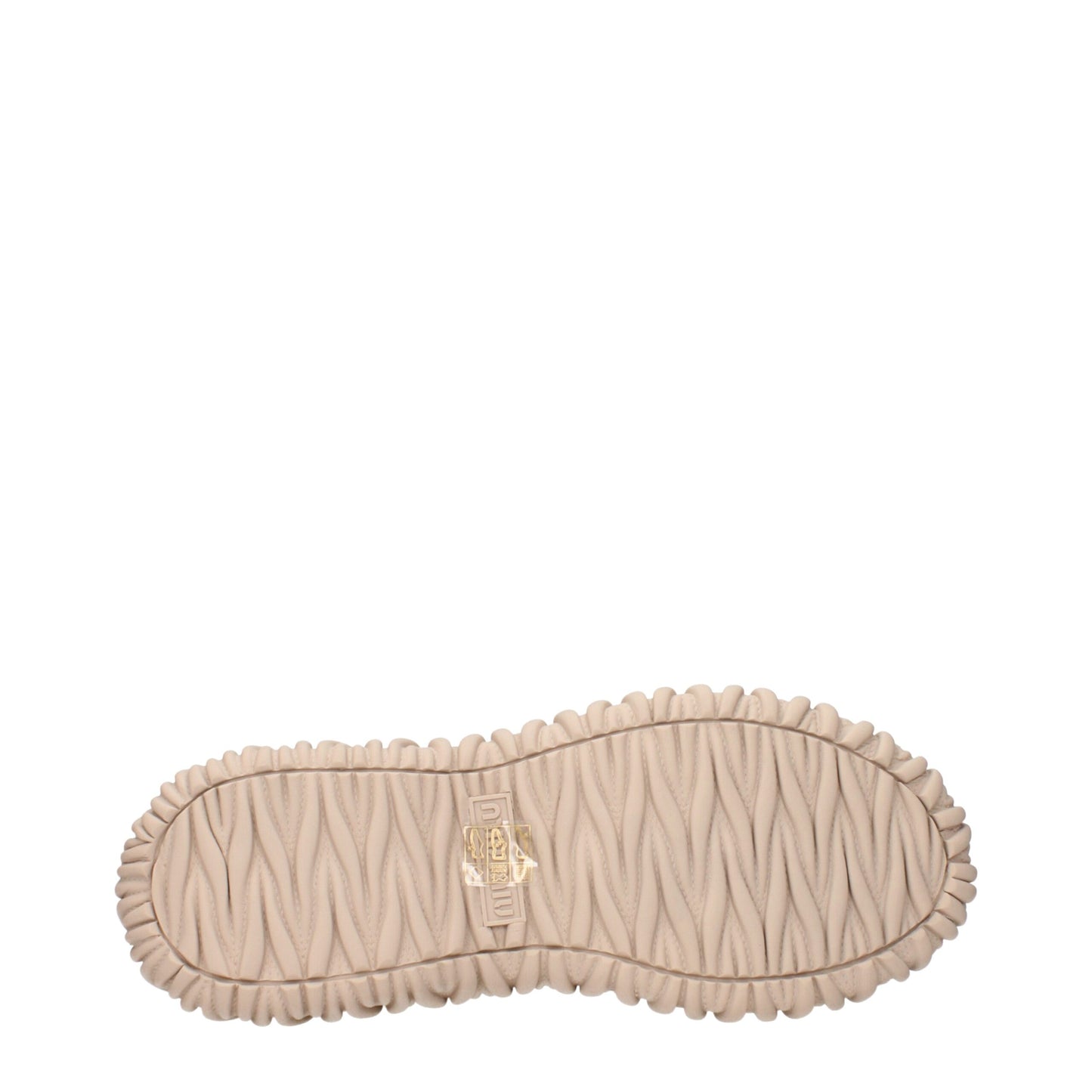 Beige Fabric Sneakers