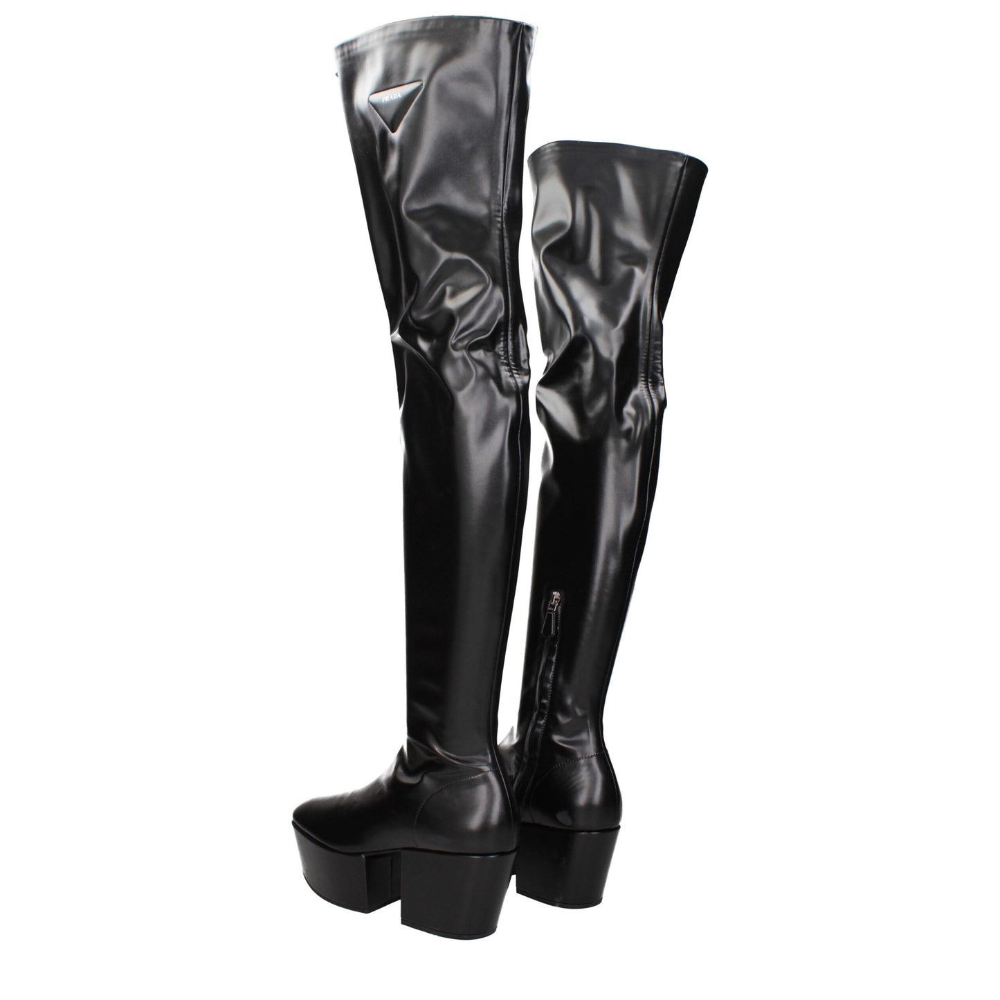 Black Leather Over The Knee