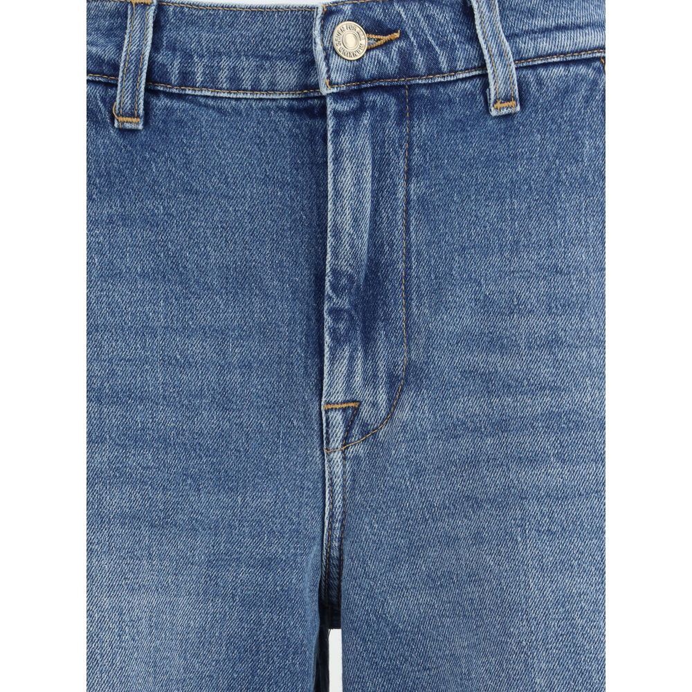 Blue Cotton Relaxed Fit Jeans