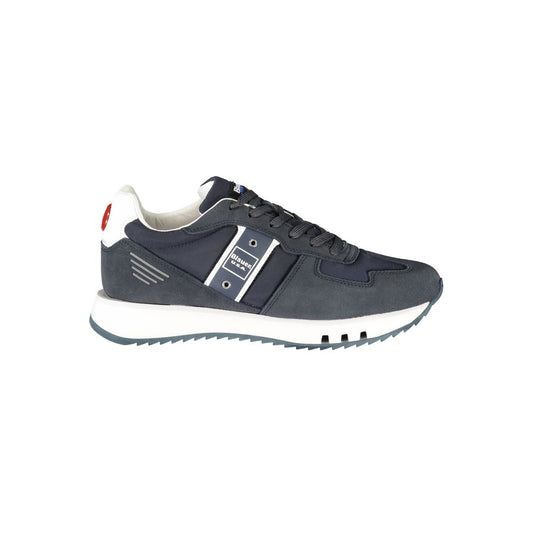 Blu Polyurethane Men Sneaker