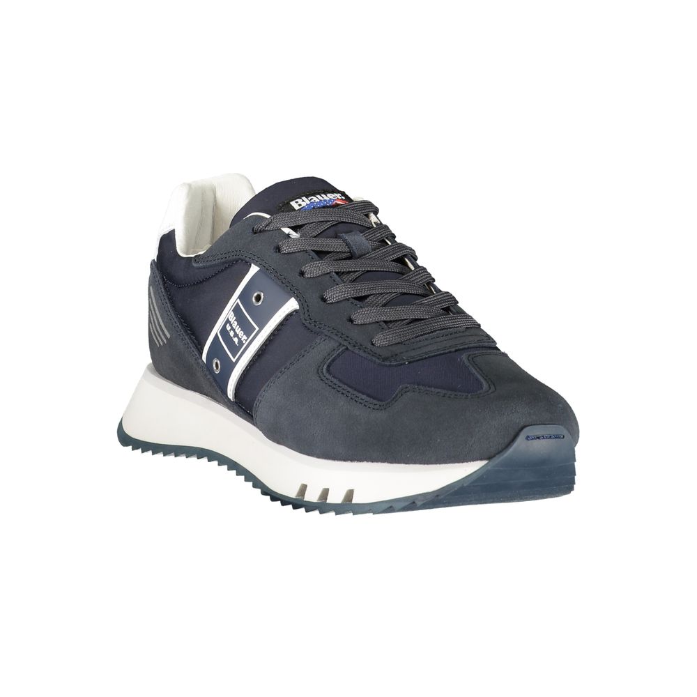 Blu Polyurethane Men Sneaker