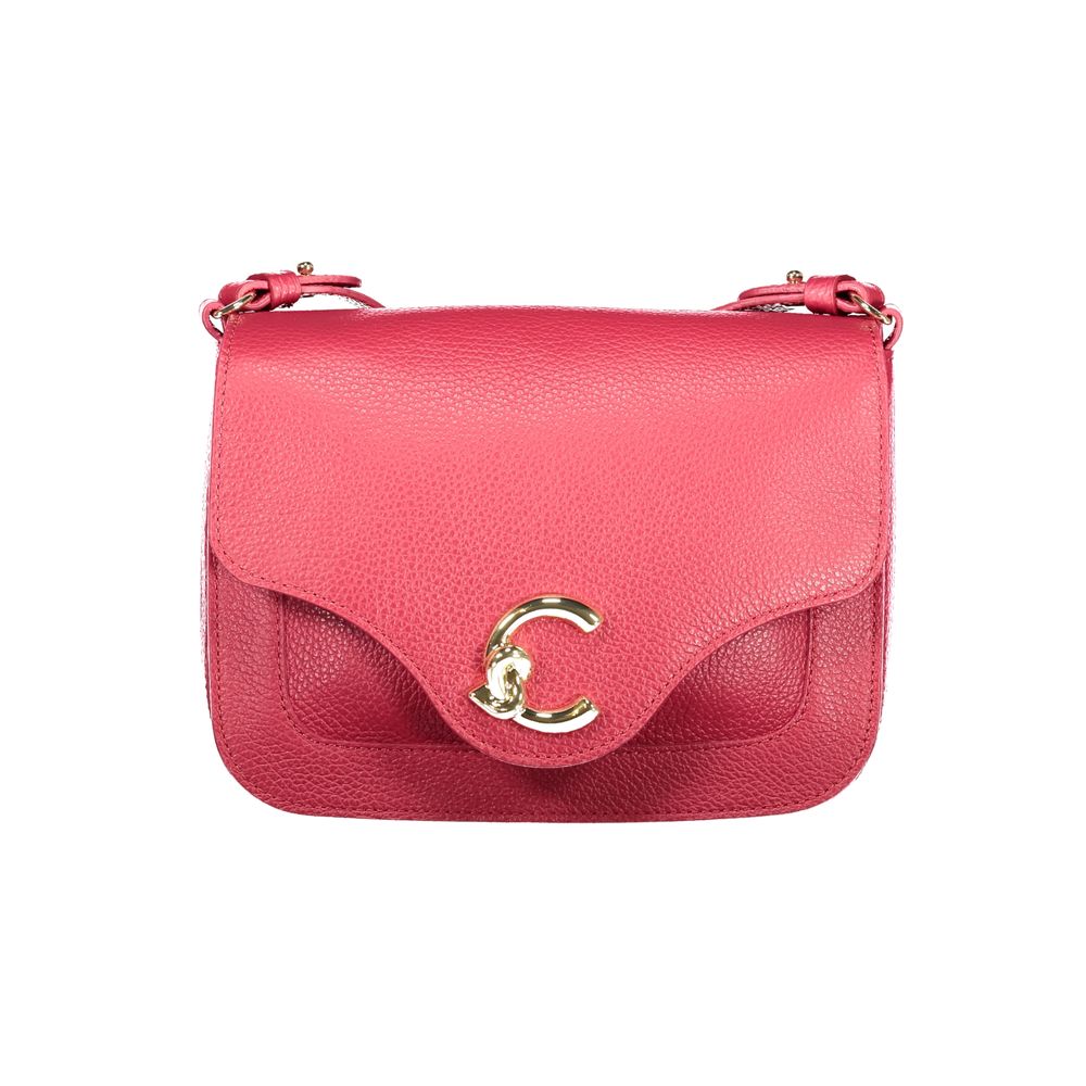 Red Polyurethane Women's Handbag