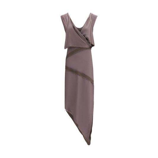 Brown Viscose Casual Dress