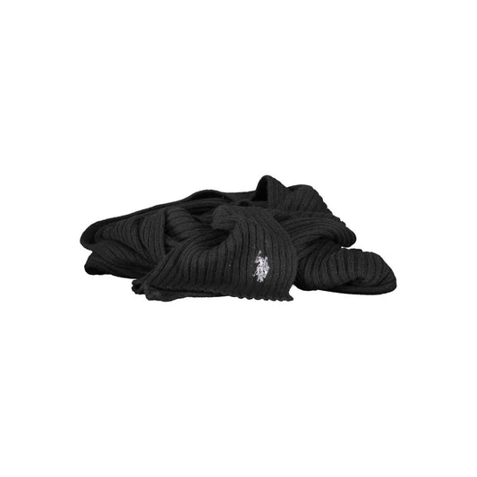 Black Wool Men Scarf