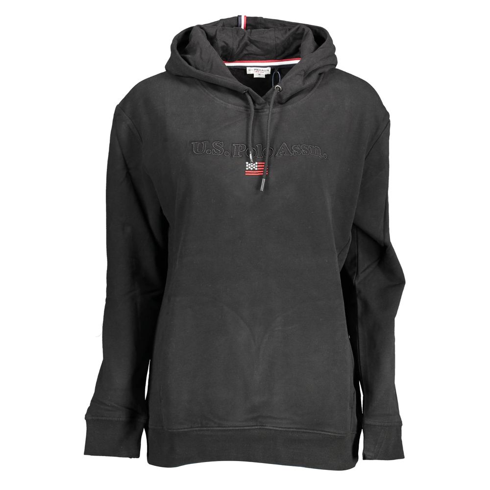 Black Cotton Women Sweatshirt
