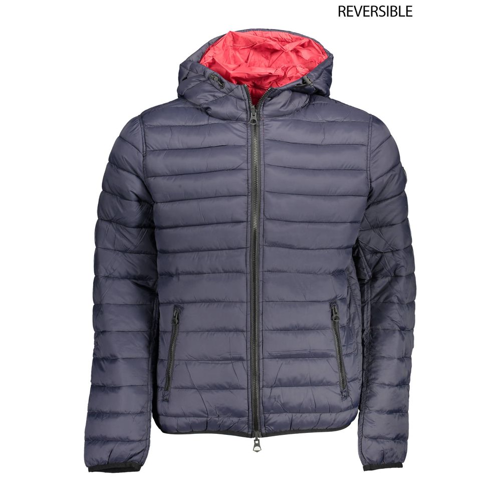 Blue Nylon Men's Reversible Jacket