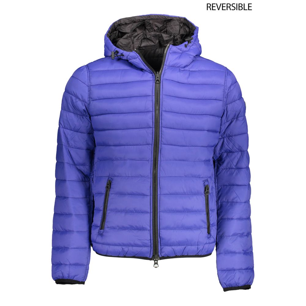 Blue Nylon Men's Reversible Jacket