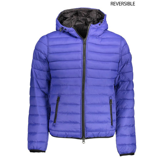 Blue Nylon Men's Reversible Jacket