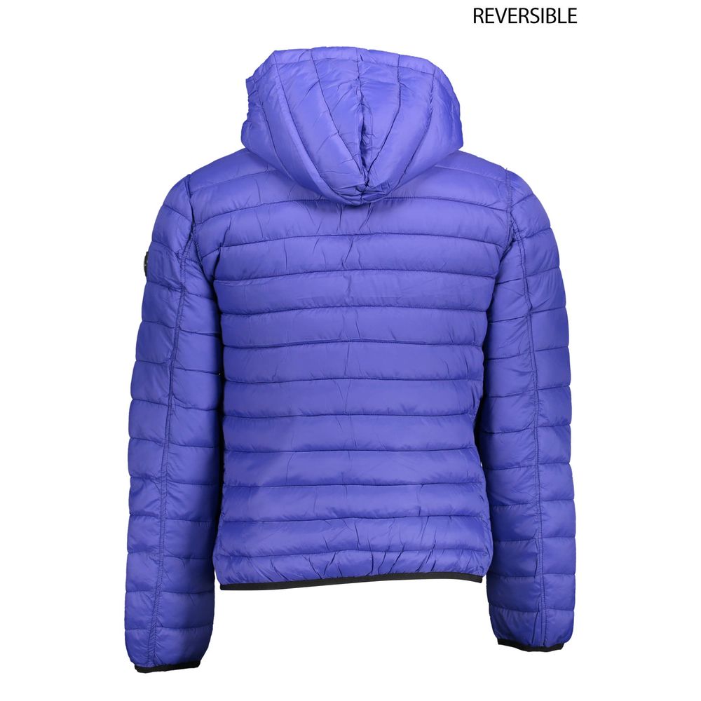 Blue Nylon Men's Reversible Jacket