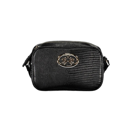 Black Polyurethane Women Handbag
