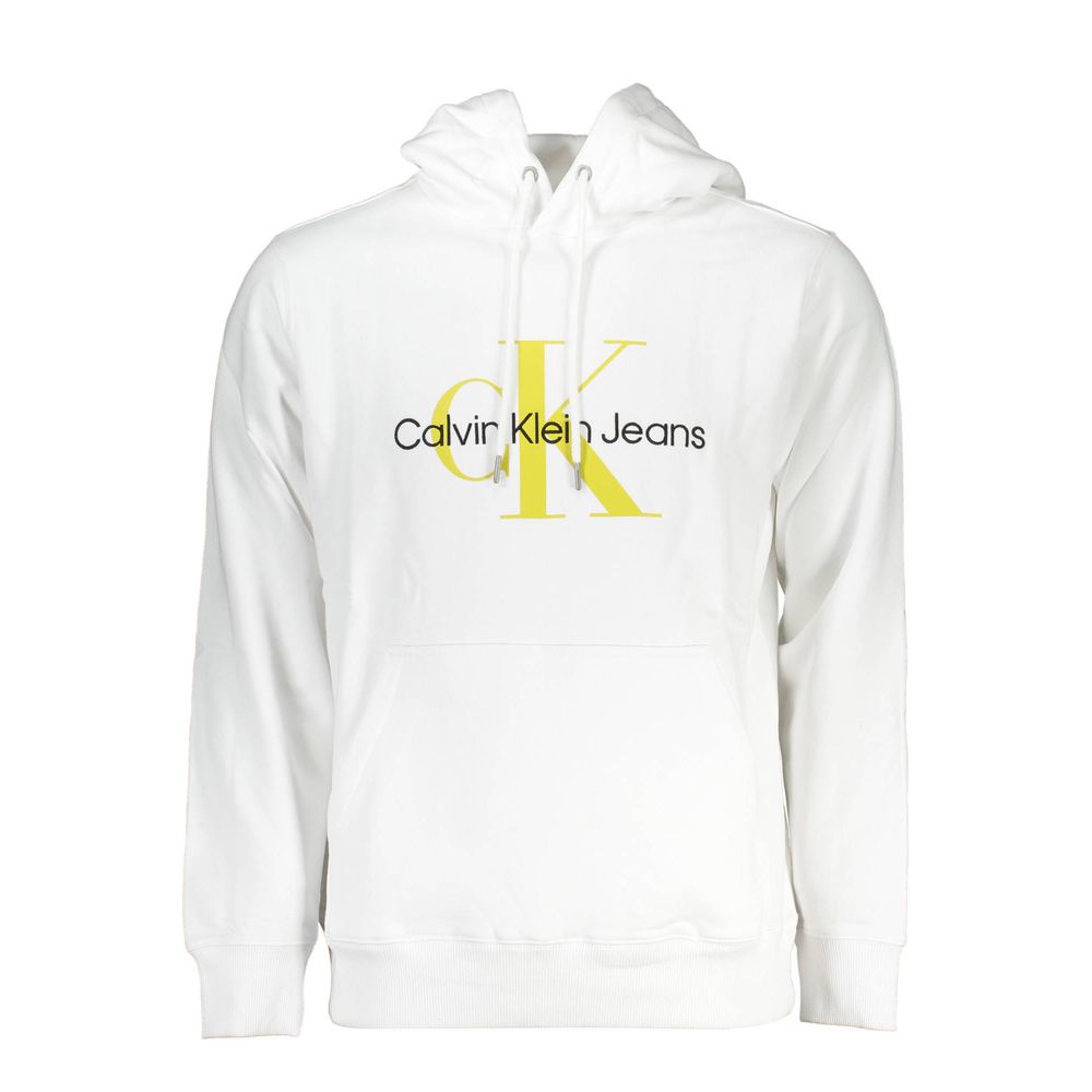White Cotton Men Sweatshirt
