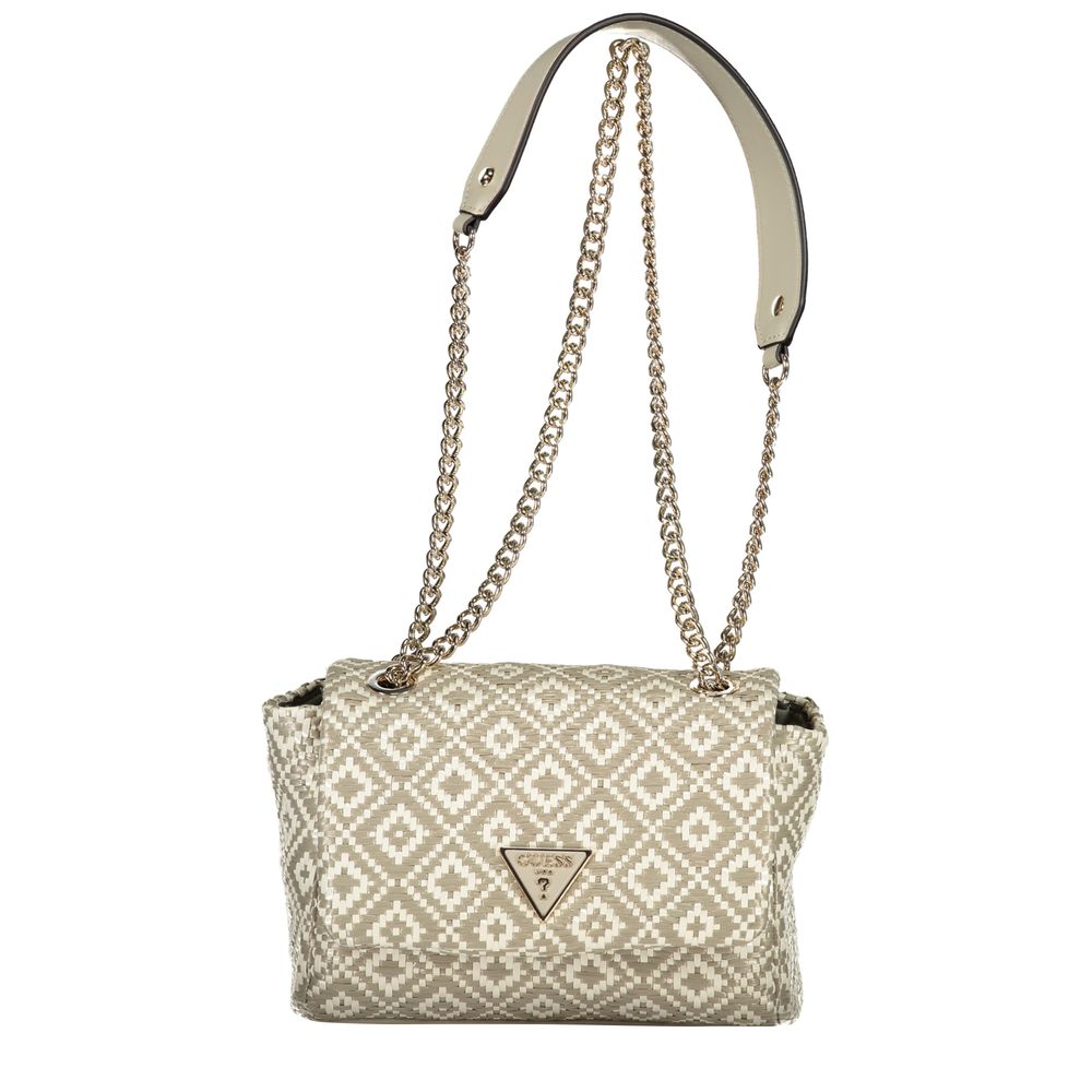 Grey Polyurethane Women Handbag
